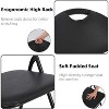 8PCS Folding Chairs with Padded Seats, Black Metal Folding Chairs with Non-Slip Feet Pads for Desks Home Office Steel Conference Chairs - 3 of 4