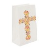 Blue Panda 36 Pack Party Treat Bags, Religious Easter Party Supplies, Paper Favor Bags, Floral Cross Design, 5.2x8.7x3.3" - 3 of 4
