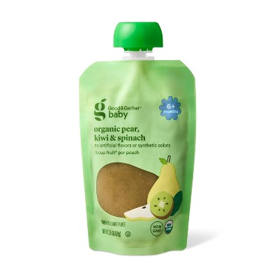 Pear Kiwi Spinach Baby Snacks - Assorted Greens - 3.5oz - Good & Gather™