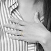 Black Bow Jewelry 2.5mm 14K White or Yellow Gold Lightweight Flat Standard Fit Band - 3 of 4
