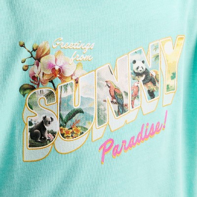 Детские Cat & Jack Girls' Short Sleeve Oversized 'Sunny' Graphic T-Shirt - Cat & Jack™ Green M — фото 2