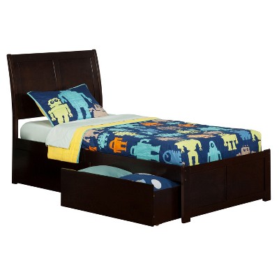 Platform Bed with Storage & Turbo Charger - Headboard, Slats & Rails Included