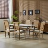 Christopher Knight Home  Brownell French Country Wood and Cane Upholstered Dining Chairs (Set of 6) - 2 of 4