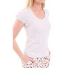 ADR Women's 100% Cotton Pajamas, Short Knit Top Woven Bottom Pj Set - 3 of 3