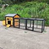 KTMBDW Chicken Coop and Run Indoor Outdoor, Wooden Hen House with Nesting Box, Deep No Leak Pull Out Tray, for Chick, Black&Natural - 4 of 4