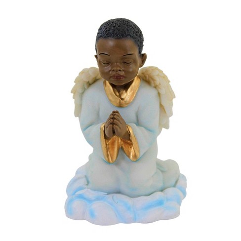 black baby angels praying