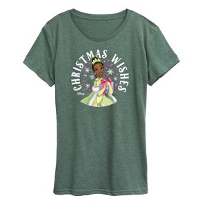 Women's - Disney - Christmas Wishes Tiana Short Sleeve Graphic T-Shirt - 1 of 4