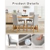 Dining Chairs Set of 2,Modern Fabric Upholstered Kitchen Chairs with Curved Backrest,Heavy-Duty Wood Legs for Dining Room Kitchen Home, Easy Clean - 3 of 4