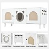 Gsluuk Furniture Style Cat Cabinet Cream white Cat litter box With Sisal scratching door Cat friendly furniture - 3 of 4