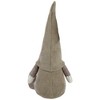 Northlight Plush Sitting Gnome with Corduroy Hat Christmas Figure - 10" - Brown and White - 4 of 4