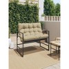 Patio Bench with Cushion Taupe 44.5" Steel - 2 of 4