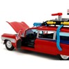 1959 Cadillac Ambulance Ecto-1 Red "Transformers" TV - "Ghostbusters" (1984) Movie Crossover1/24 Diecast Model Car by Jada - 4 of 4