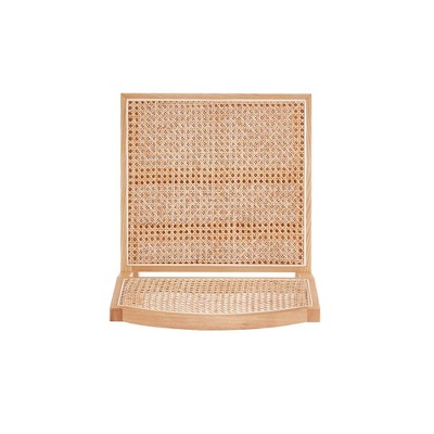 Elevated Nature Cane High-Back Side Chair in Natural Beige