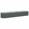 vidaXL Garden Raised Bed Grey Galvanized Steel 157.5 x 31.5 x 31.9 in - 2 of 4