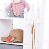 Kids Armoire with Mirror, Open Hanging Dress Up Wardrobe with Shelves, Fabric Storage Bins and Cabinet for Bedroom or Classroom - 4 of 4