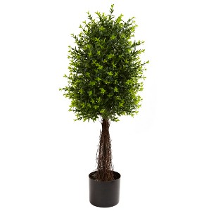 Nearly Natural 35-in Ixora Topiary UV Resistant (Indoor/Outdoor) - 1 of 2