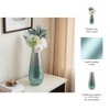 Glass Glam Decorative Vase - Crackled Glass Finish - Modern Elegant Style for Home, Office, Bedroom & Living Room - 18" Green - 3 of 4