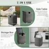Karl Home| Patio Gray Wicker Side Table with Propane Tank - 4 of 4