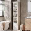 Nasitip 70"Tall Narrow Cabinet with Glass Door, Freestanding Storage Cabinets for Small Spaces, Bathroom, Laundry Room, Living Room, Kitchen - 4 of 4