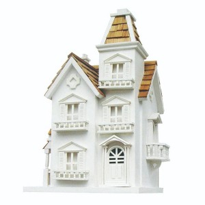 Home Bazaar 15" Victorian Manor Wood Bird House White - 1 of 2