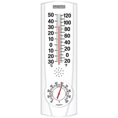 Springfield Plainview Indoor/Outdoor Thermometer w/Hygrometer TAP90116