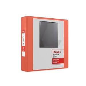 Staples Standard 2" 3-Ring View Binder Orange (26446-CC) 82642 - 1 of 4