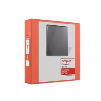 Staples Standard 2" 3-Ring View Binder Orange (26446-CC) 82642
