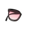 Anna-Kaci Unisex Classic Round Sunglasses with Matte Black Frame and UV400 Dark Lenses Lightweight Design - 3 of 3