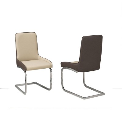 Brassex Set of 2 Donatello Dining Chairs Brown