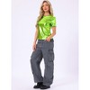 Allegra K Women's Party Metallic Short Sleeve Textured Shiny T-shirts - 2 of 4