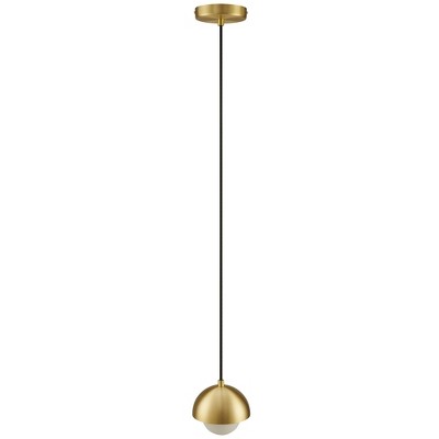 Modway Eclipse Pendant Light – Modern Brass Globe Ceiling Fixture with Sculptural Orb Design for Dining or Entry