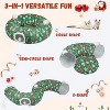Cat Tunnel Christmas Tree Skirt Cat Tunnel Bed for Indoor Cats Play Donut Tunnel Toys S Shape for Rabbit Ferret - 4 of 4
