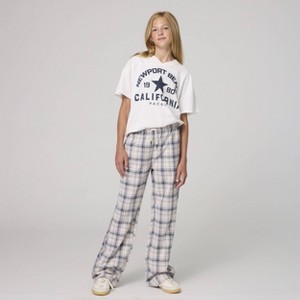 Pacsun Kids Girls' Plaid Flannel Pants - Navy/White XL : Target