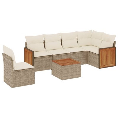 vidaXL Garden Sofa Set Beige