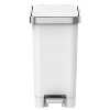 LunaLulinlk White (2-pack) 2.5-gallon plastic step-style trash can for bedroom, bathroom and office - 4 of 4