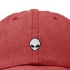 Dalix Lil Alien Embroidered Cotton Cap Outdoor Space Nature Dad Hat Mens - 2 of 4