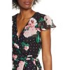 Women's Faux Wrap Black Dots Floral High Low Chiffon Dress - Julia Jordan - 4 of 4