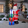 Gemmy Christmas Airblown Inflatable Mixed Media Iridescent and Sequin Santa w/Presents, 7 ft Tall - 2 of 2