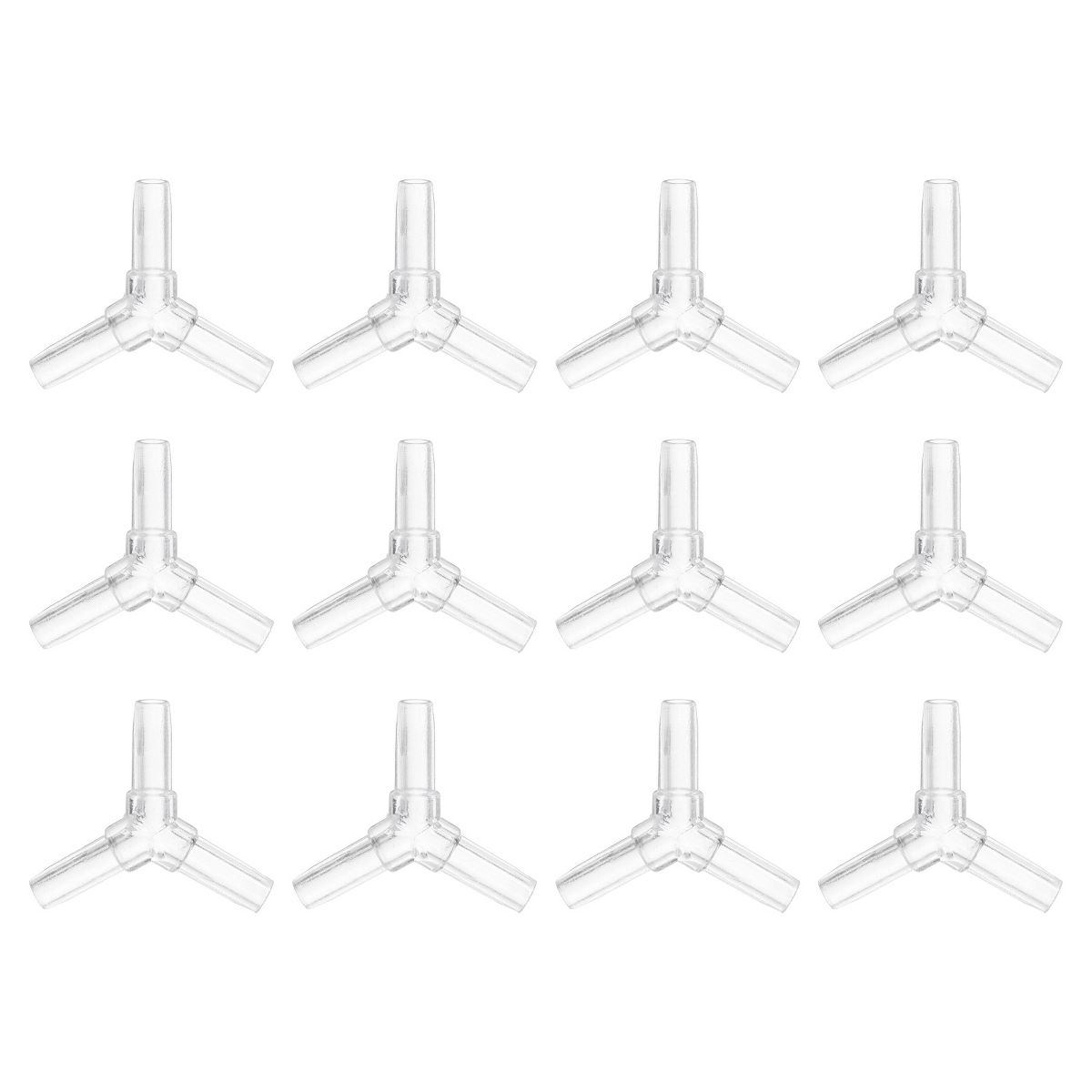 Unique Bargains Plastic Aquarium Air Pump Accessories Y Connector 12 Pcs Clear