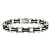 Black Bow Jewelry Men's 6mm Stainless Steel Black Rubber Bracelet, 8.75 Inch - 3 of 4
