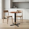 LeisureMod Vail Round Dining Table – MDF Top with Black X-Shaped Steel Base, Modern Kitchen, Dining Room, Bistro, or Pub Table for Contemporary Spaces - 4 of 4