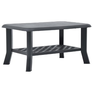 vidaXL Coffee Table Anthracite 35.4 in.x23.6 in.x18.1 in. Plastic - 1 of 4