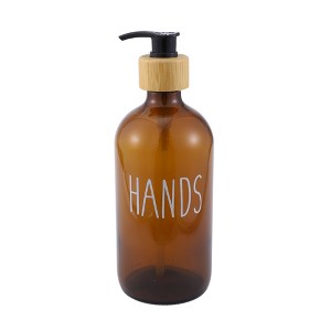 Unique Bargains Elegant Contains the Letters DISHES Soap Pump Dispenser for Bathroom 16.9oz 1 Pc - 1 of 4