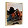 Stupell Industries Couple Resting Cowboy Boots Black Framed Floater Canvas Wall Art - 3 of 4