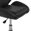 Pearl Office Swivel Height Adjustable Task Chair Black - Calico Designs: Modern Armless, Upholstered, Steel Frame - 3 of 4