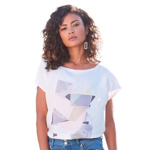 Women's Short Sleeve Graphic Top - LASCANA - 1 of 4