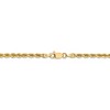 Black Bow Jewelry 3.25mm, 14k Yellow Gold, D/C Solid Rope Chain Anklet or Bracelet - 3 of 4