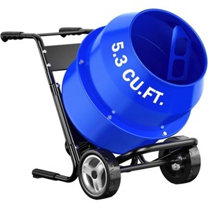 SILVEL 5.3 Cu Ft Electric Concrete Mixer 750W 1HP Portable Cement Mixer with Wheels for Mortar Stucco Feed - 1 of 4