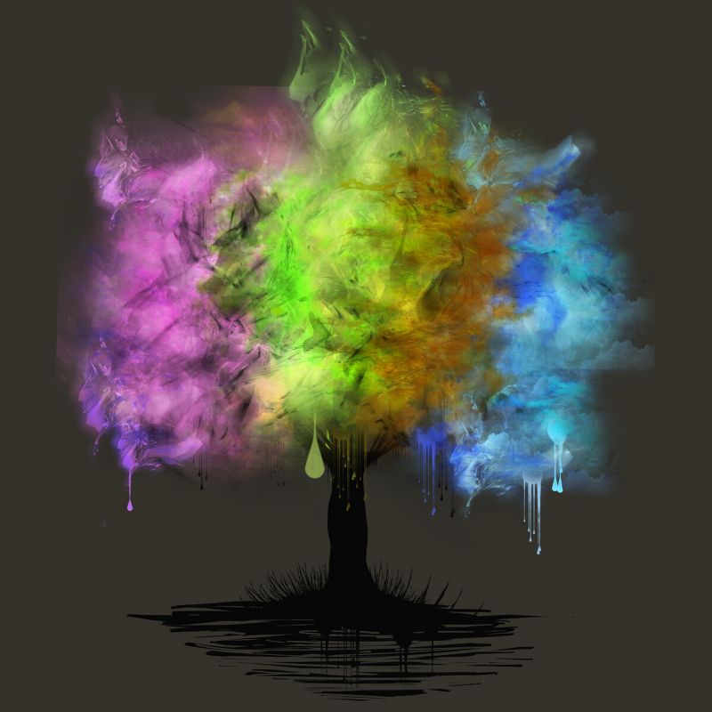Junior's Design By Humans Abstract seasons tree By Akerly T-Shirt, 2 of 4
