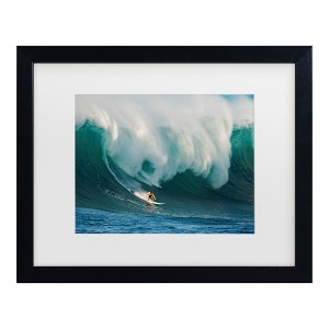 Trademark Fine Art - David H Yang Riding A Crashing Wave Matted Framed Art - 1 of 4